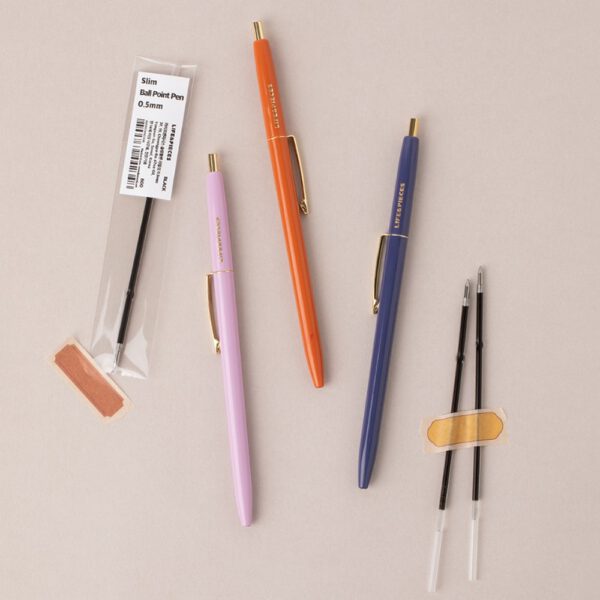 Ersatzminen Refills fuer die Slim Ballpen von Livework in 0,5mm schwarz.
