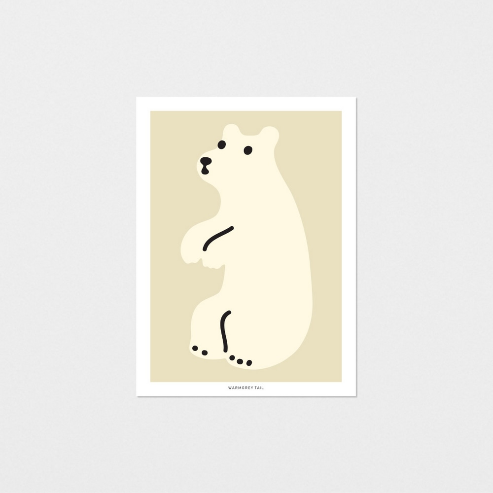 Postkarte - Huggy Bear Cream