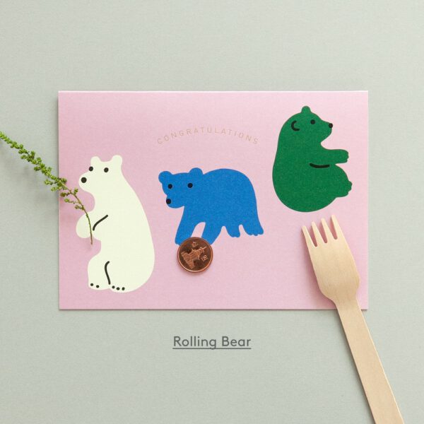 Grußkarte - Rolling Bear