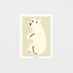 Postkarte - Huggy Bear Cream