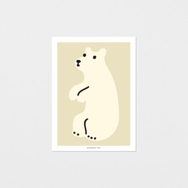 Postkarte - Huggy Bear Cream