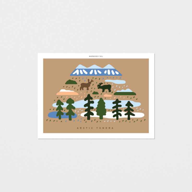 Postkarte - Tundra Landscape