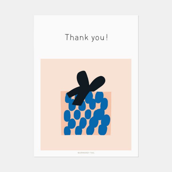 Postkarte - Gift Box Thank you
