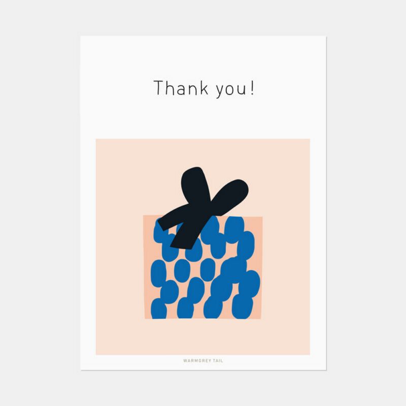 Postkarte - Gift Box Thank you