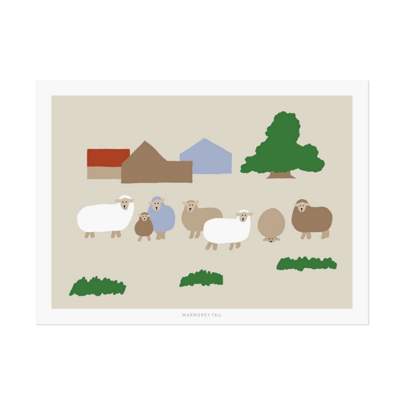 Postkarte - Sheep Farm