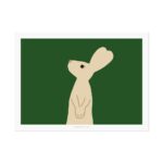 Postkarte - Heart Rabbit Green