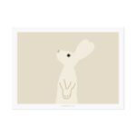 Postkarte - Heart Rabbit Beige