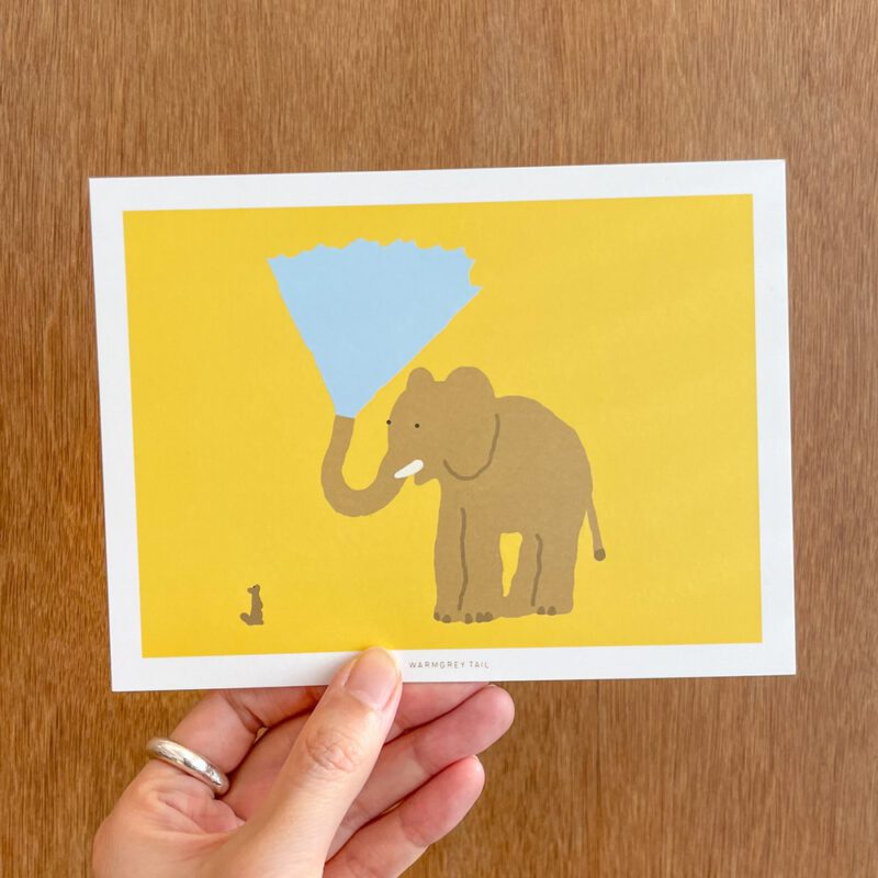 Postkarte - Elephant Shower