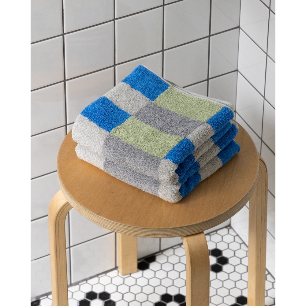 Handtuch - Check Khaki Blue – Bild 2