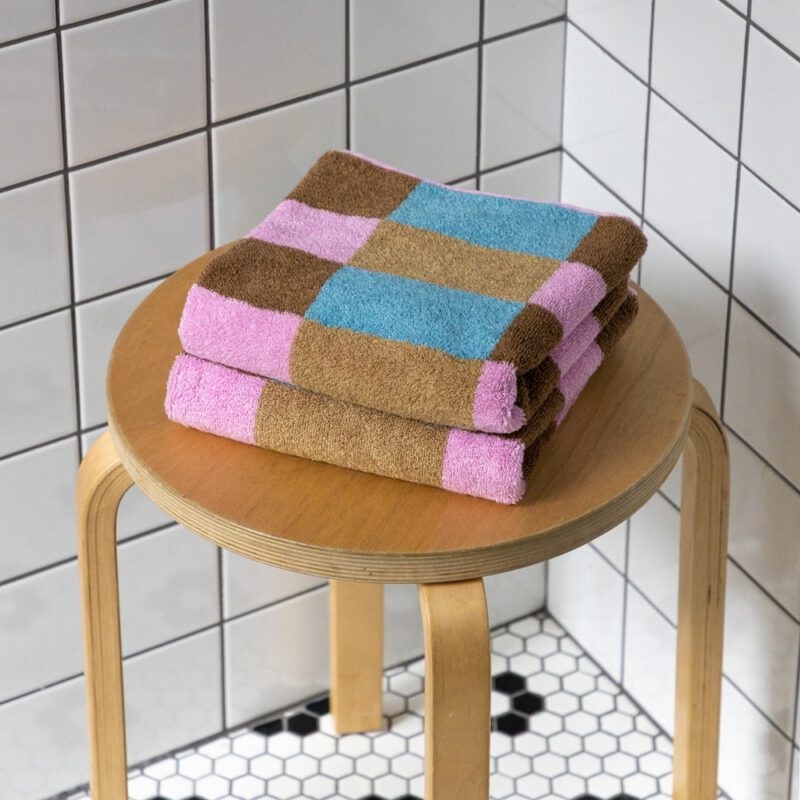 Handtuch - Check Berry Choco