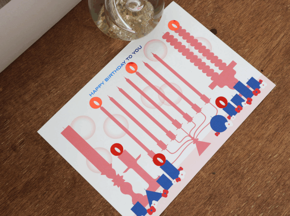 Candle Light Sticker Card