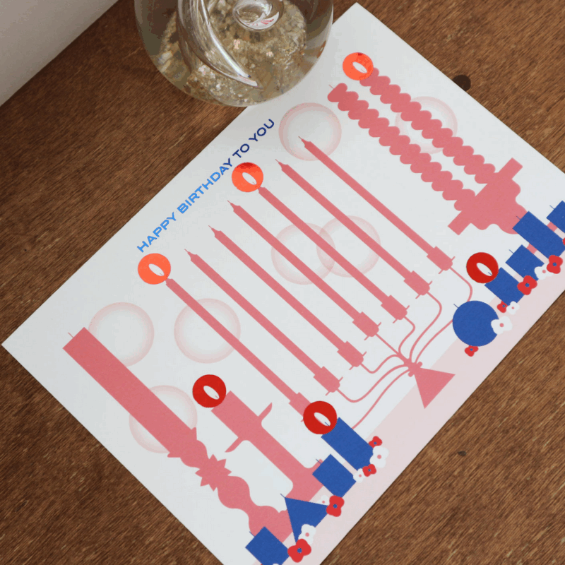 Candle Light Sticker Card