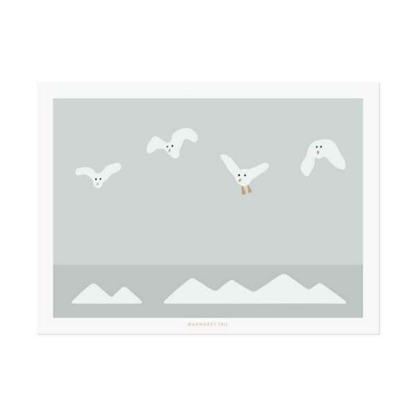 Postkarte - Flying Seagulls