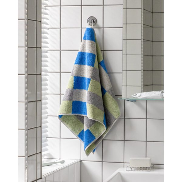 Handtuch - Check Khaki Blue