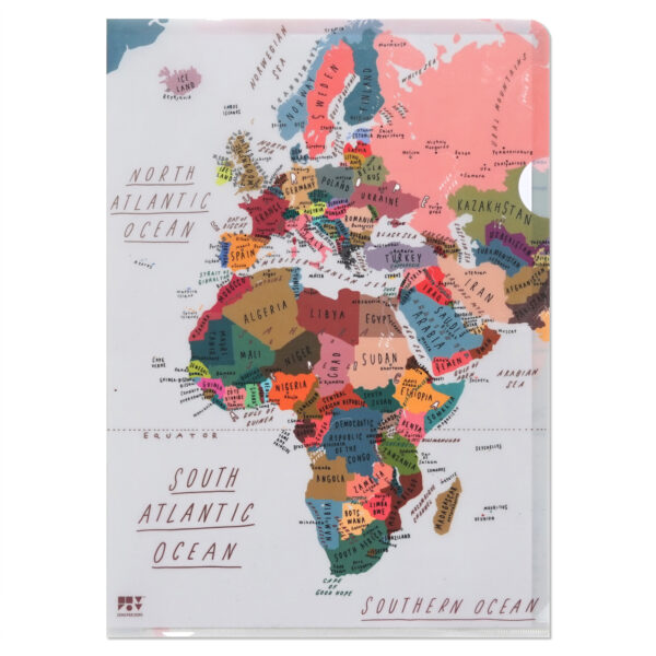 A4 File Folder Worldmap
