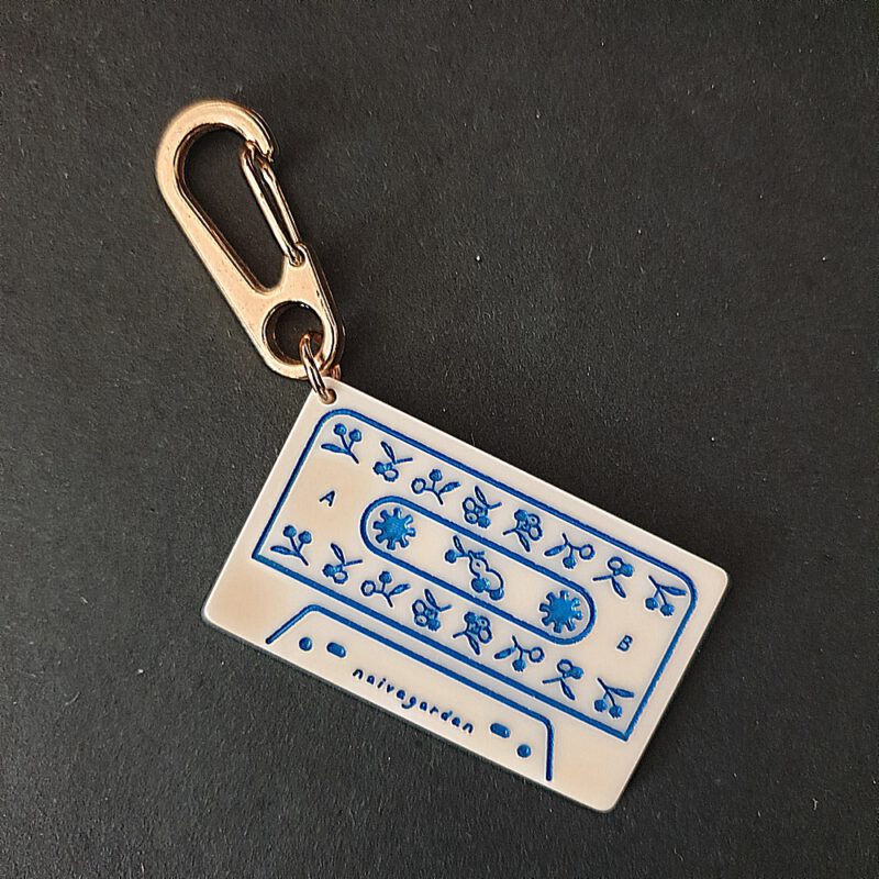 Acrylic Keyring - Cassette Tape