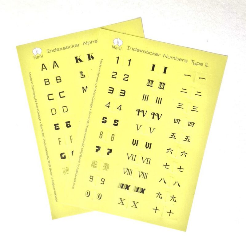 Indexsticker Set B