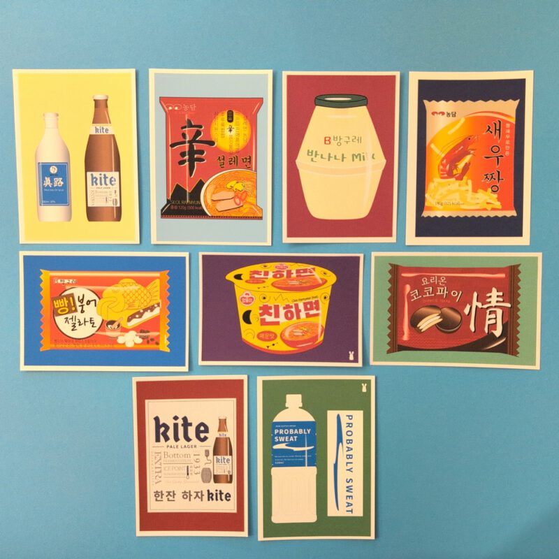 Postkartenset Korean Food