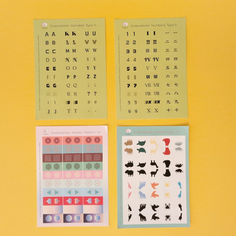 Indexsticker Set A