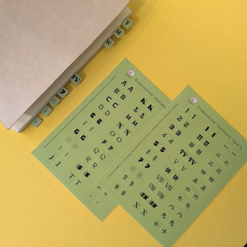 Indexsticker Set B